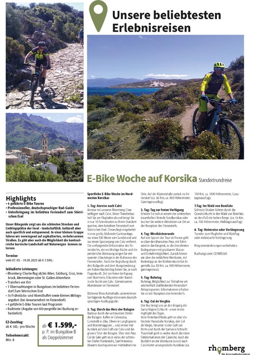 Sonderreise E-Bike Korsika
